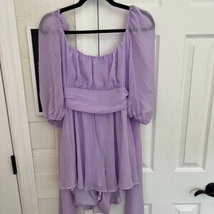 purple summer romper